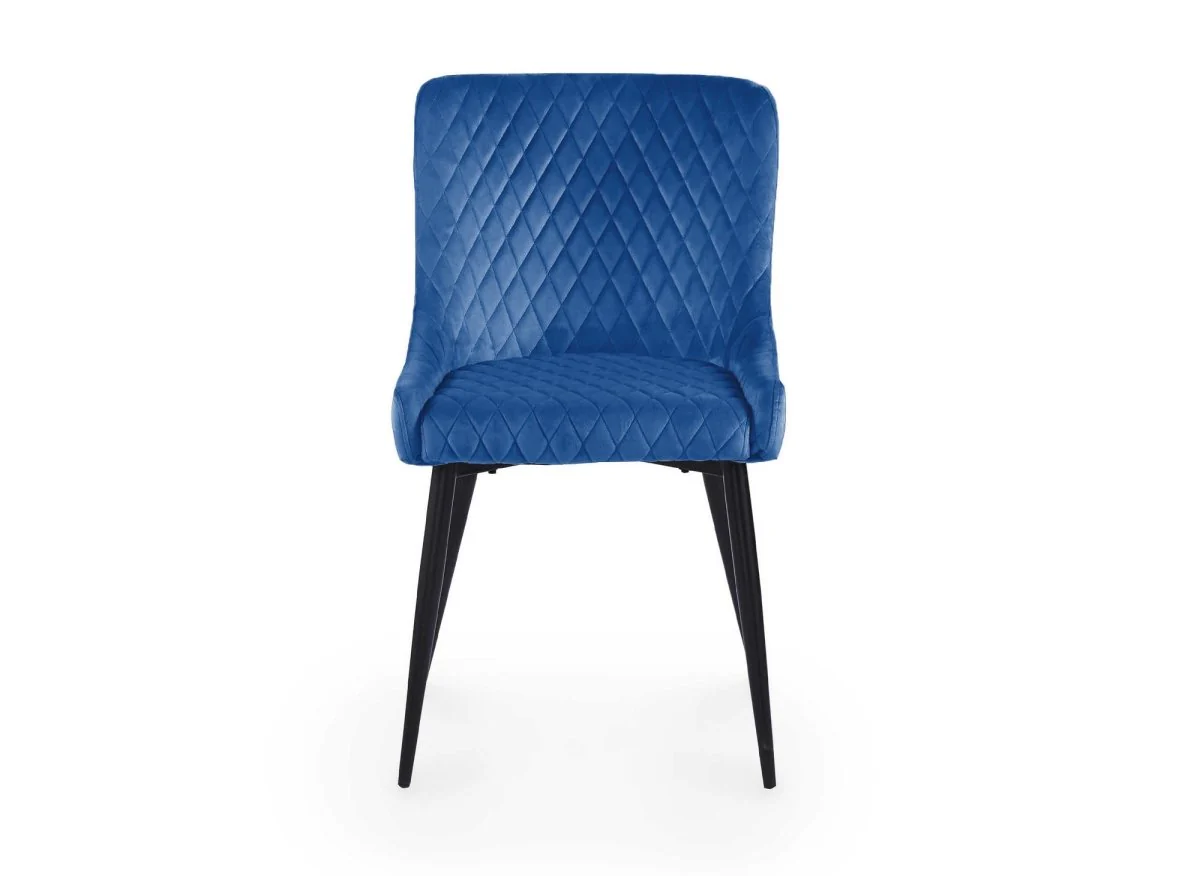 Lot de 2 chaises design en velours bleu JENNY - Image 7
