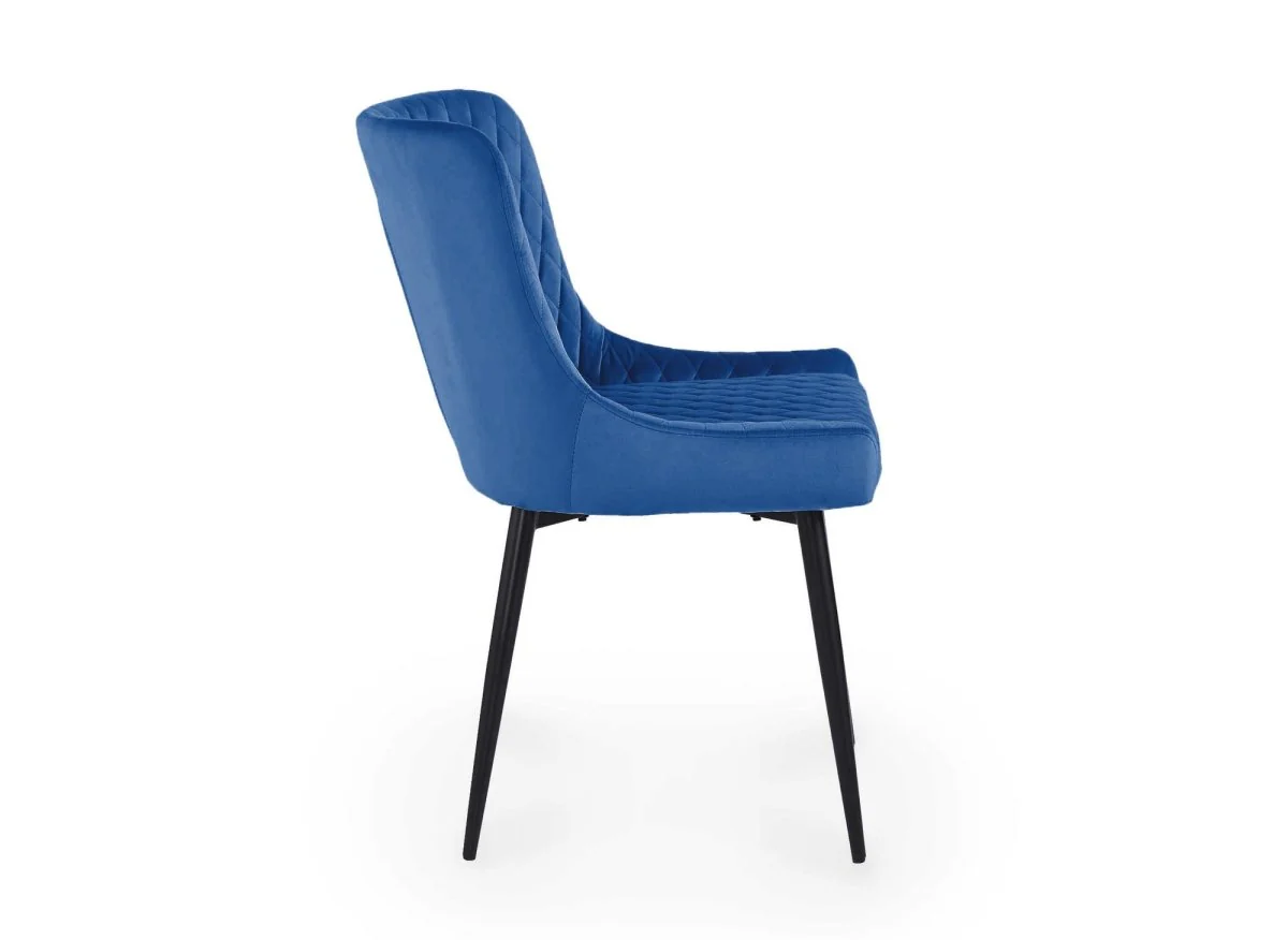 Lot de 2 chaises design en velours bleu JENNY - Image 9
