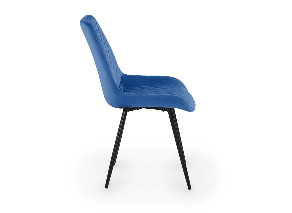 Lot de 2 chaises design en velours bleu YOLA - Image 6