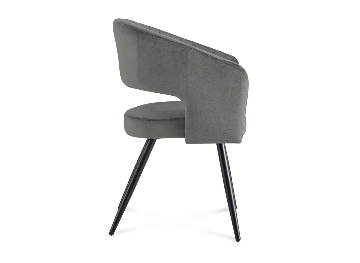Lot de 2 chaises design en velours gris GLORIA - Image 6