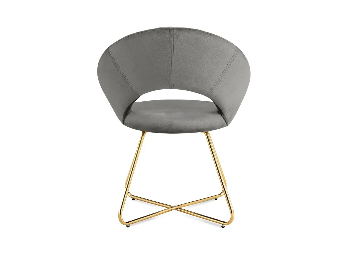 Lot de 2 chaises design en velours gris PETRA - Image 7