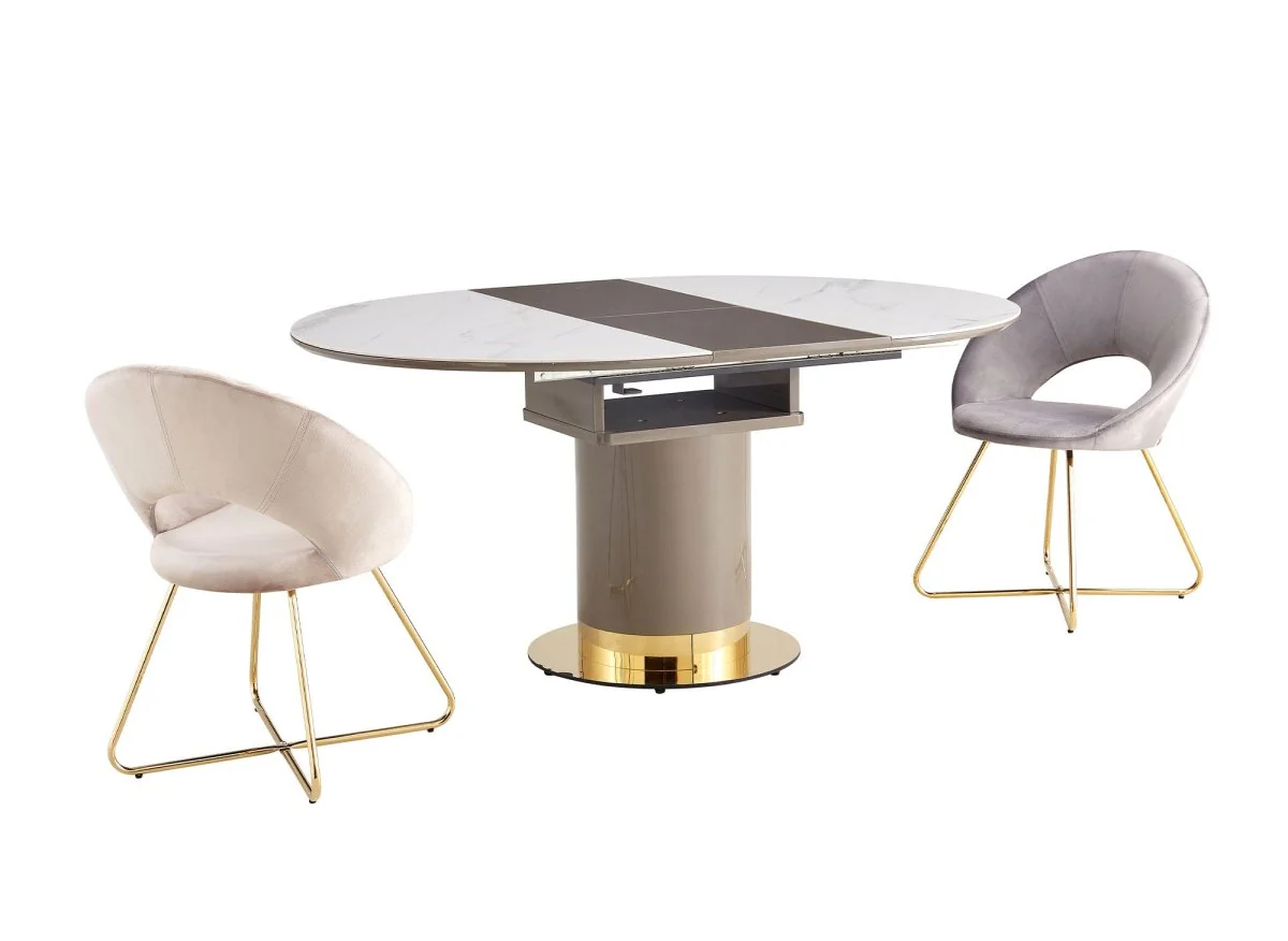 Lot de 2 chaises design en velours gris PETRA - Image 8