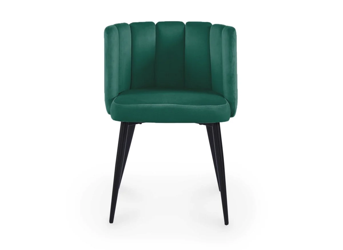 Lot de 2 chaises design en velours vert DEBBY - Image 4