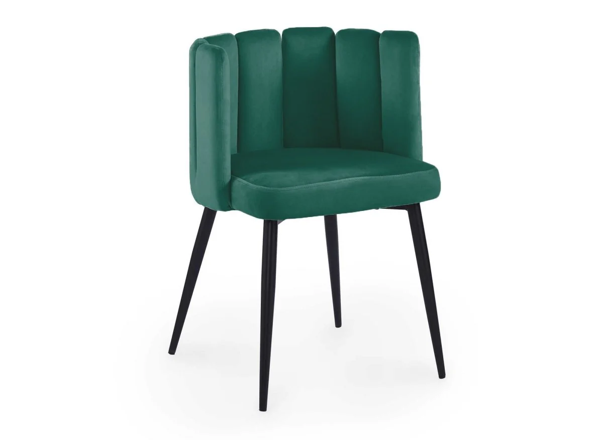 Lot de 2 chaises design en velours vert DEBBY - Image 5