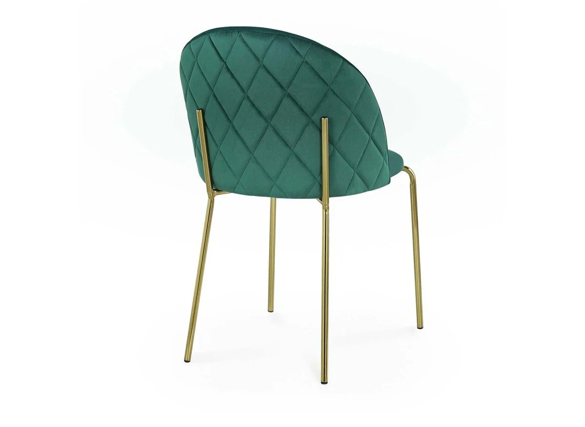 Lot de 2 chaises design en velours vert KENNETH - Image 6