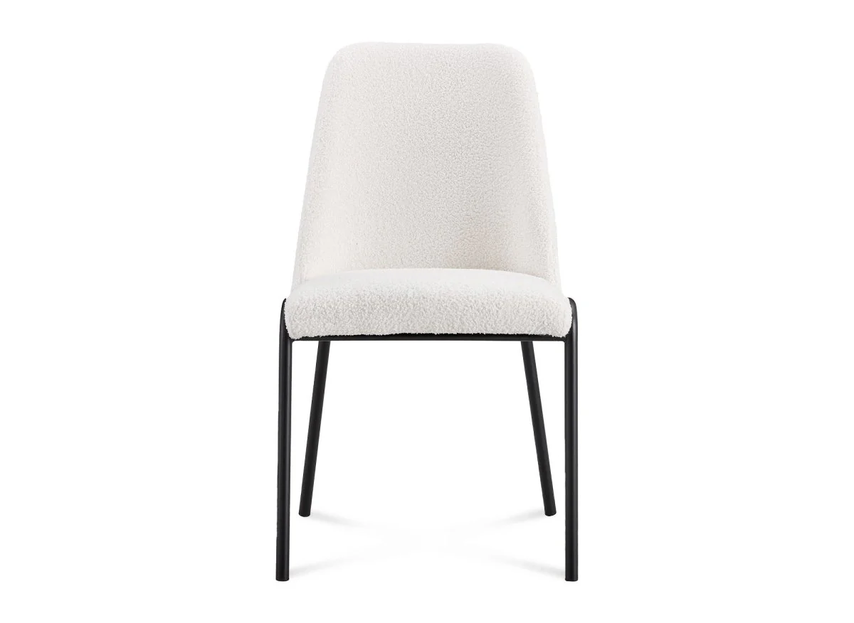 Lot de 2 chaises effet peau de mouton blanc APRIL - Image 6
