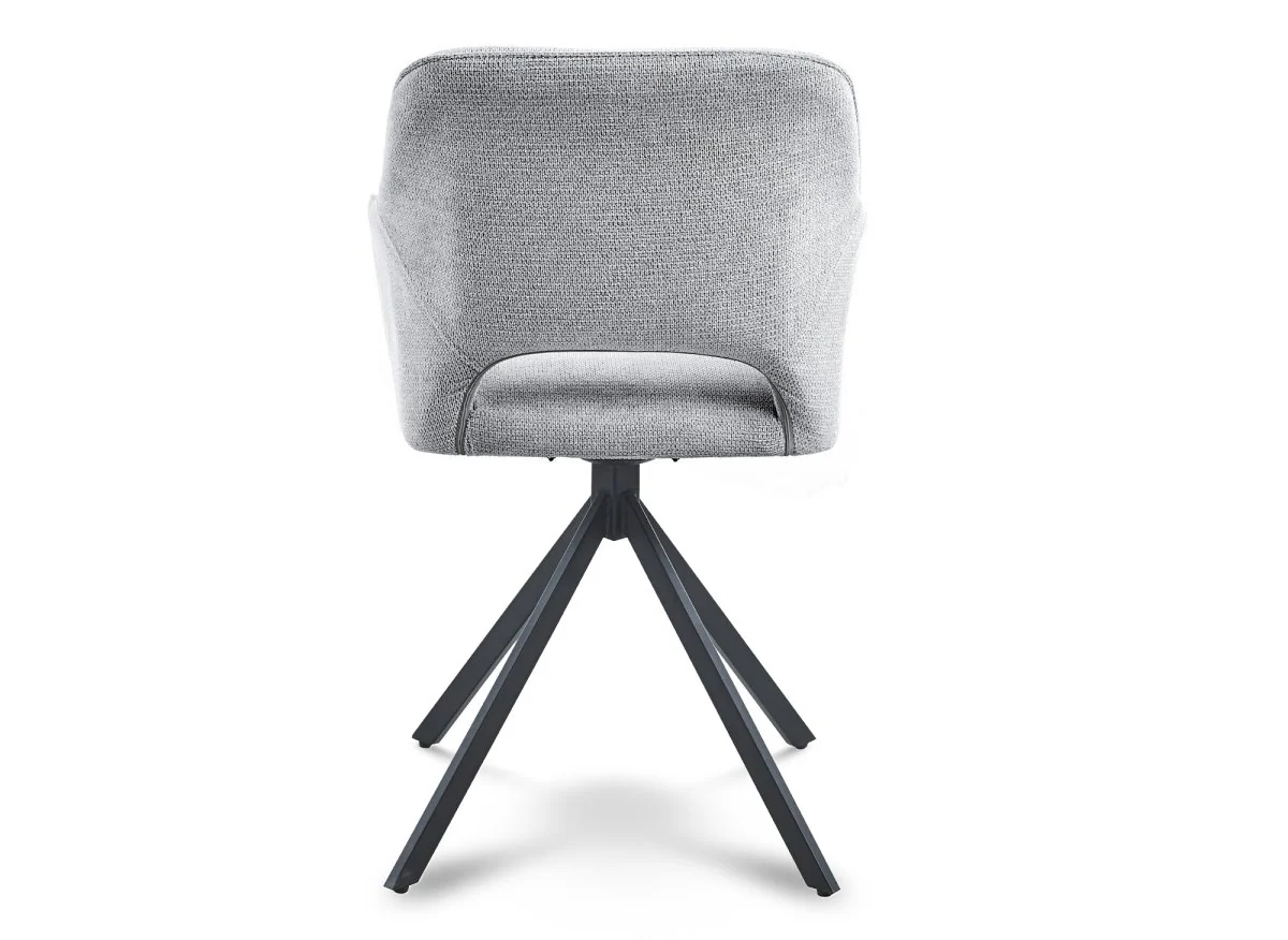 Lot de 2 chaises pivotantes design en velours gris clair CIEL - Image 9
