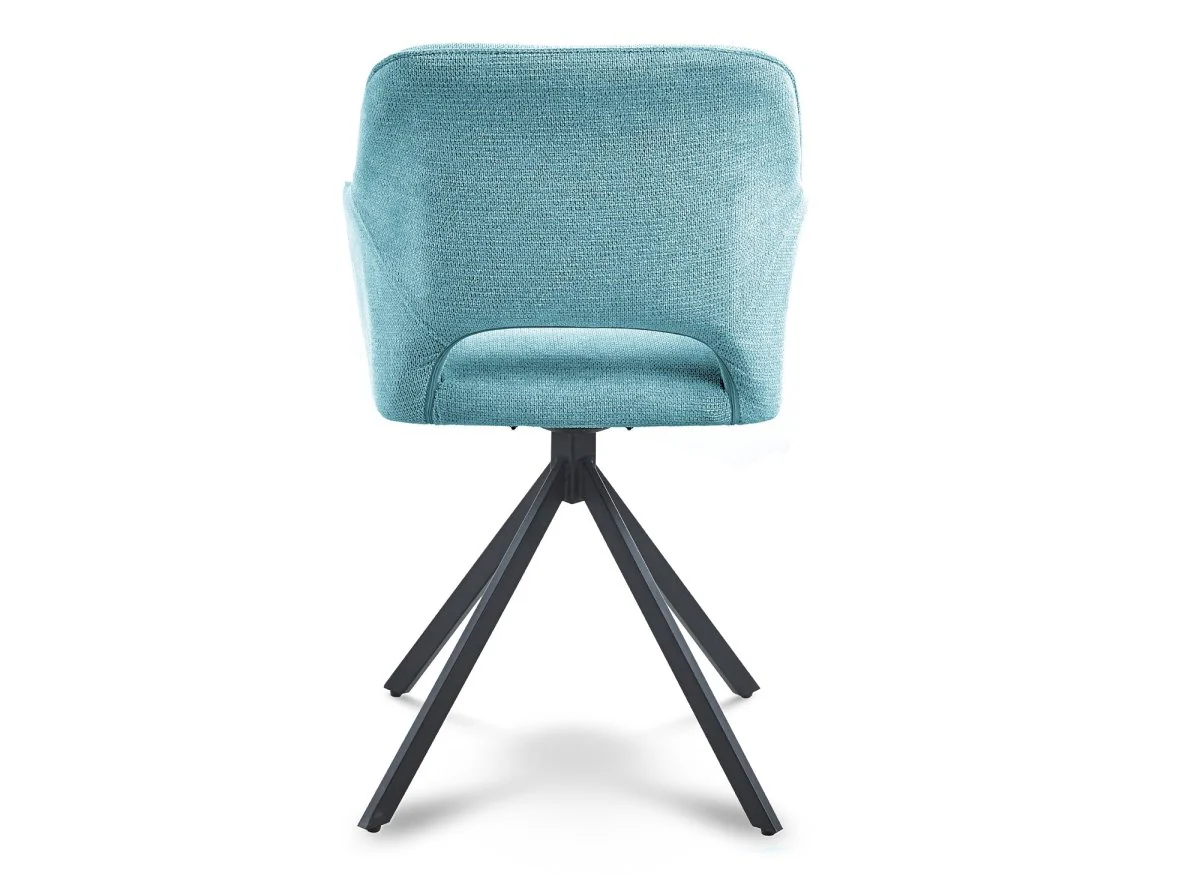 Lot de 2 chaises pivotantes design en velours vert d'eau CIEL - Image 9