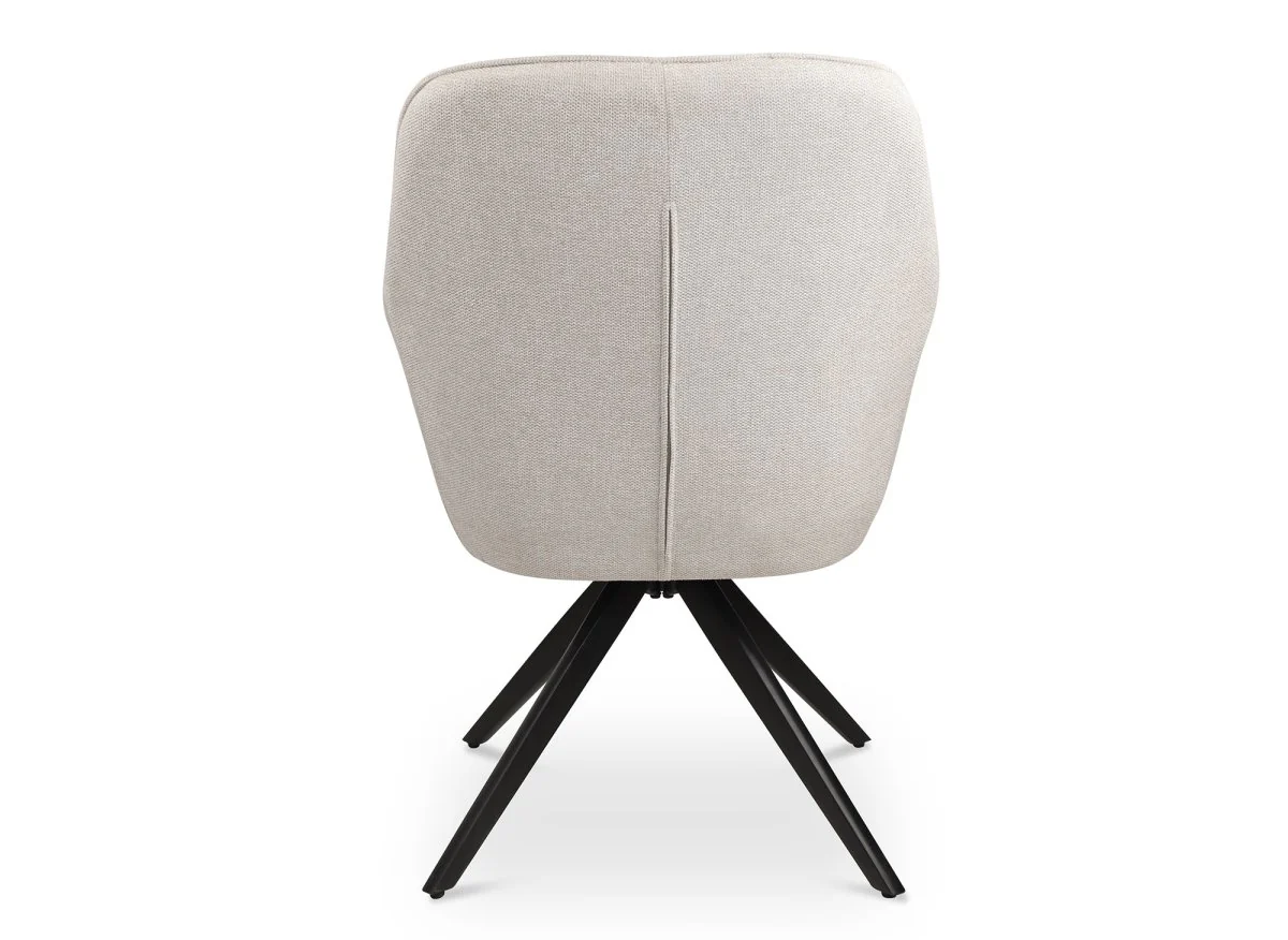 Lot de 2 chaises pivotantes en tissu beige MARLEY - Image 6