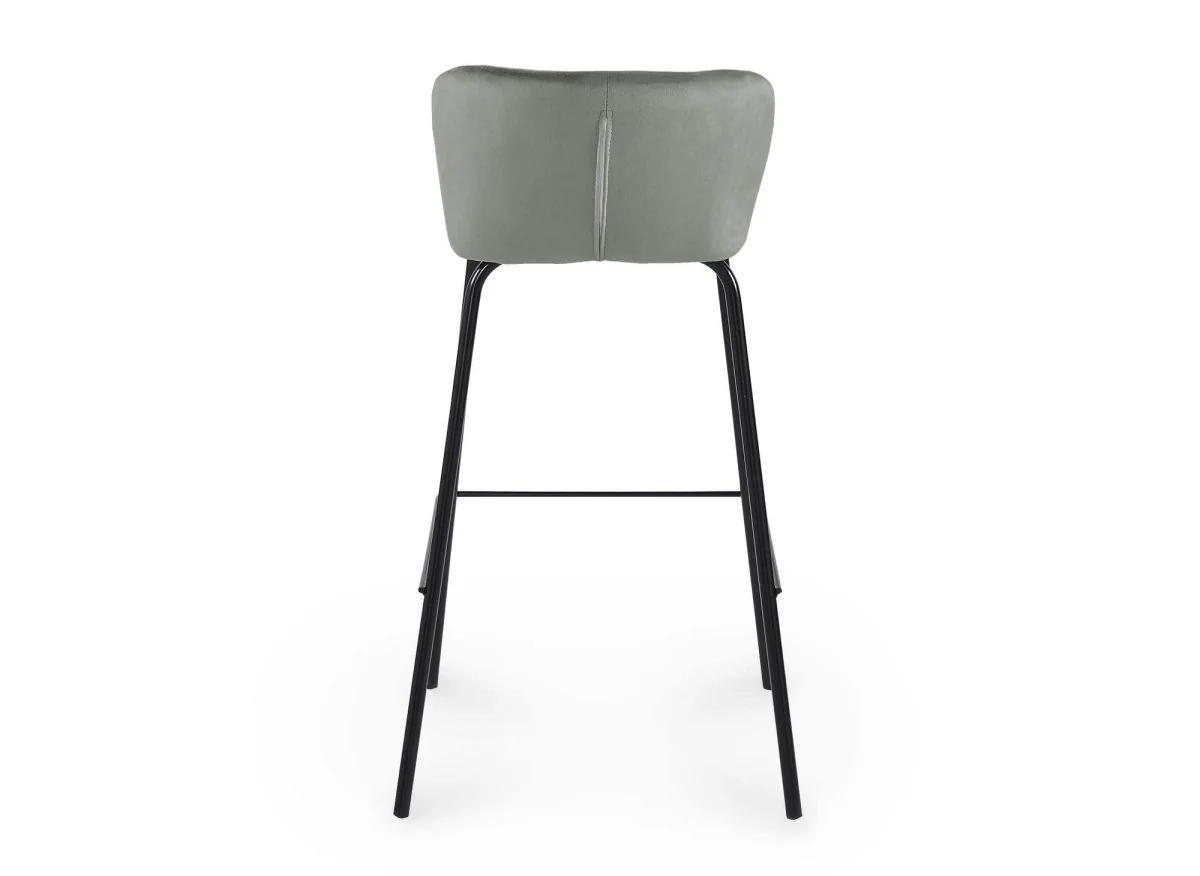 Lot de 2 tabourets de bar design en velours gris BOSCO - Image 8