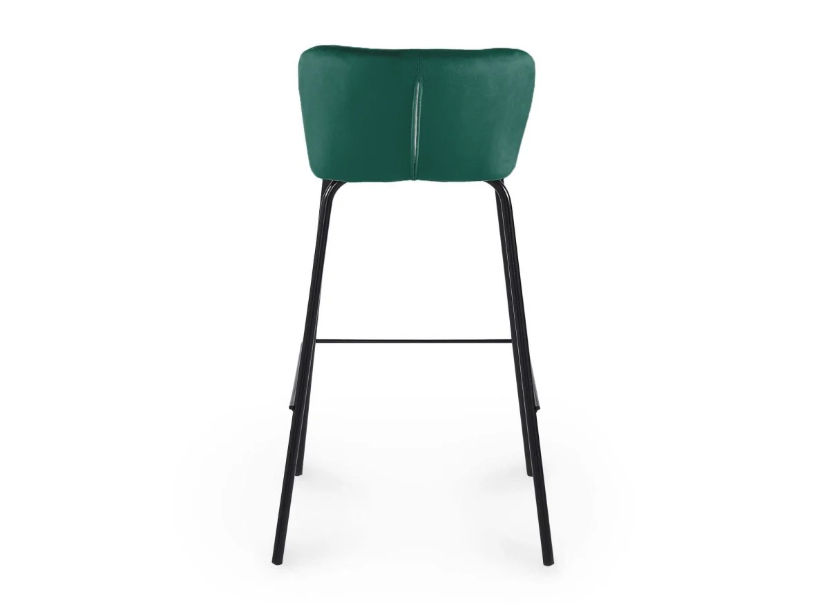 Lot de 2 tabourets de bar design en velours vert BOSCO - Image 9