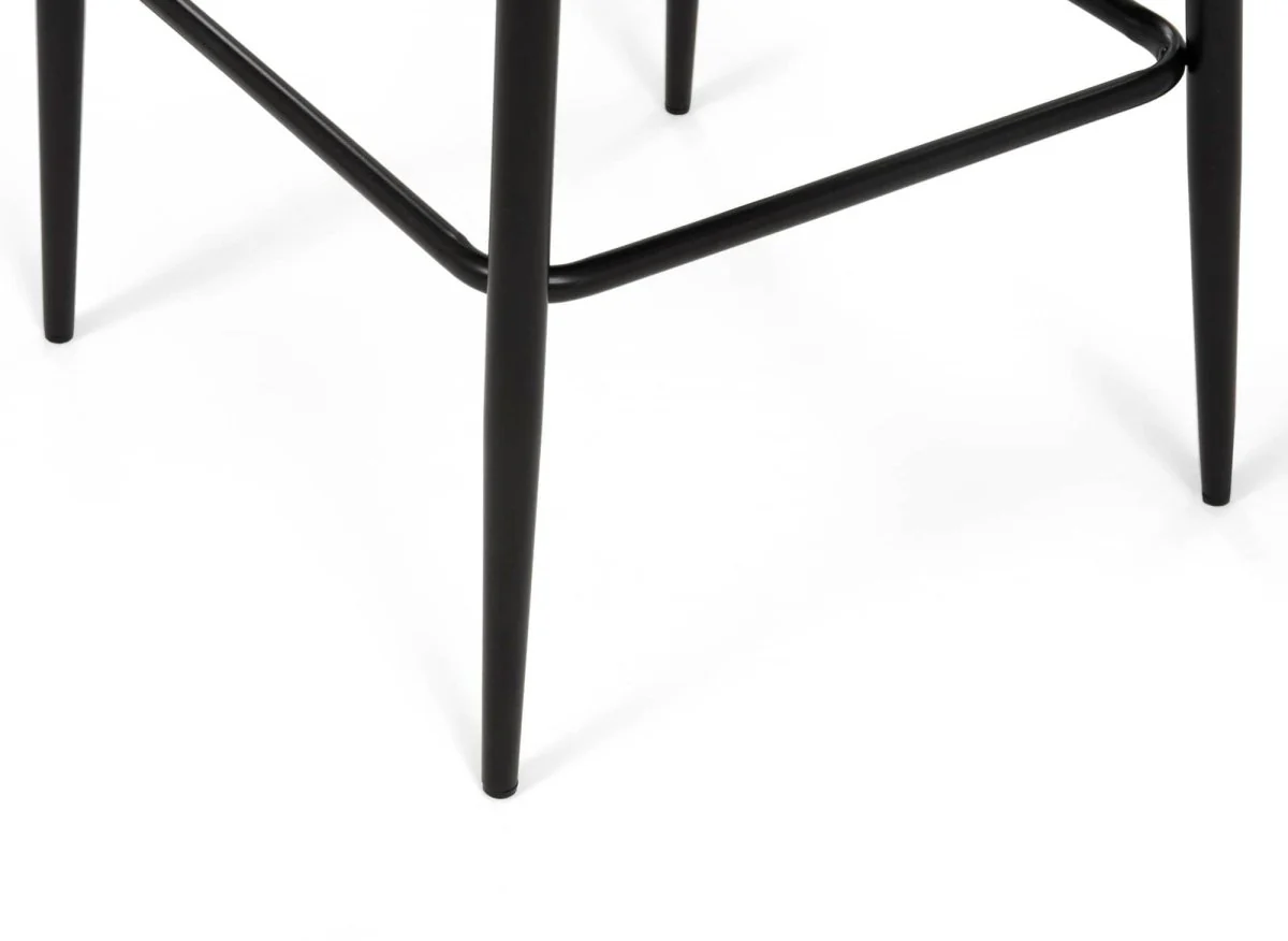 Lot de 2 tabourets de bar design en velours vert DEBBY - Image 10