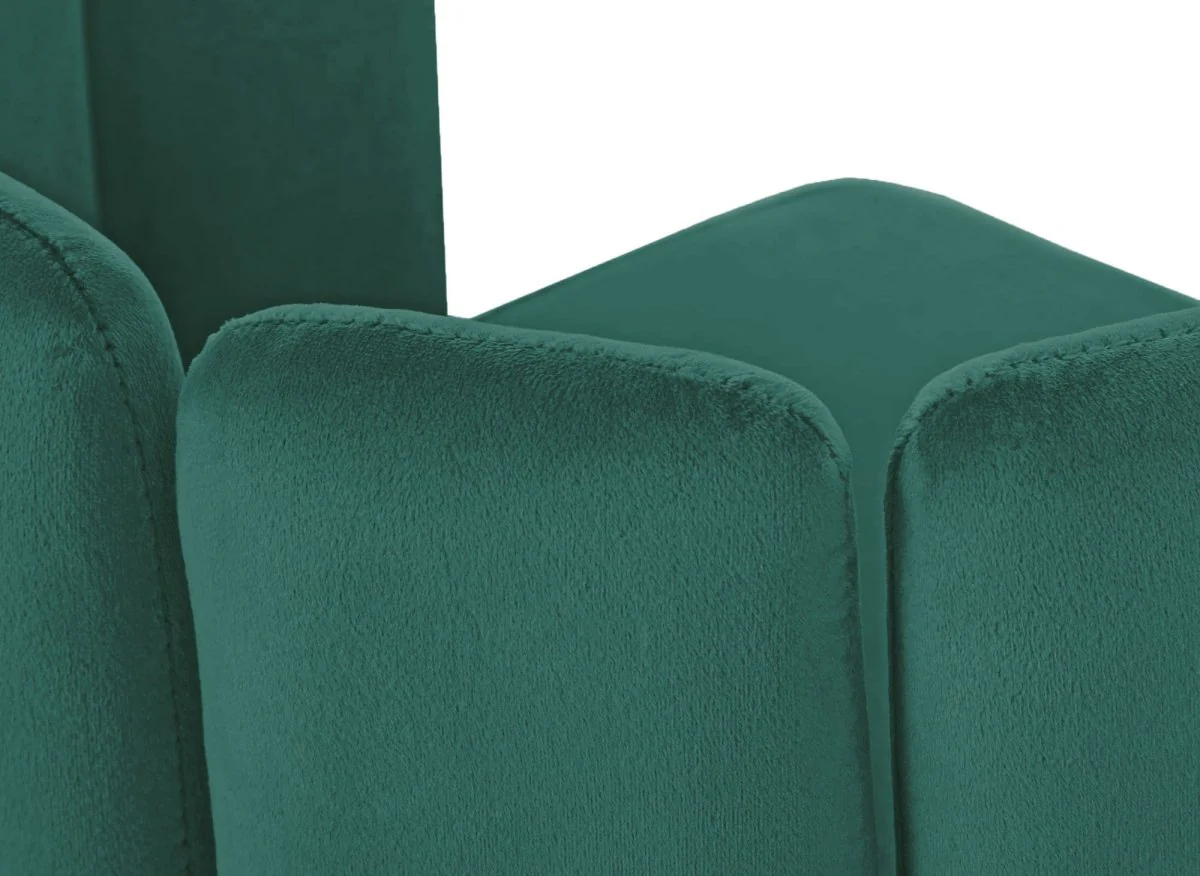 Lot de 2 tabourets de bar design en velours vert DEBBY - Image 8