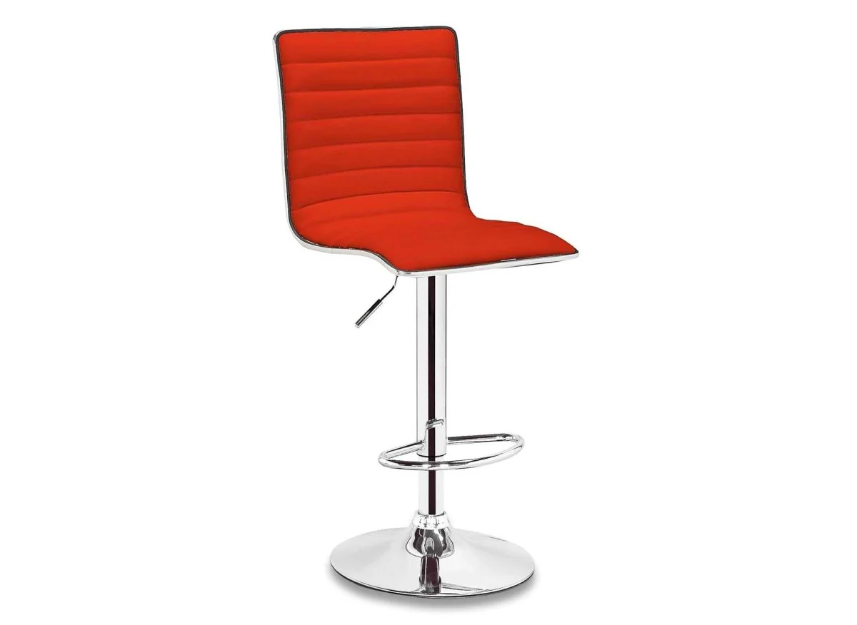 Lot de 2 tabourets de bar rouge LOCAS - Image 4
