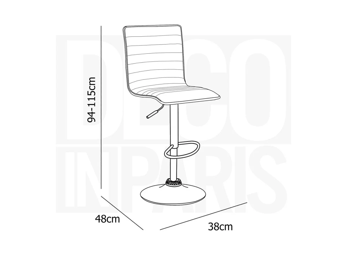 Lot de 2 tabourets de bar rouge LOCAS - Image 5
