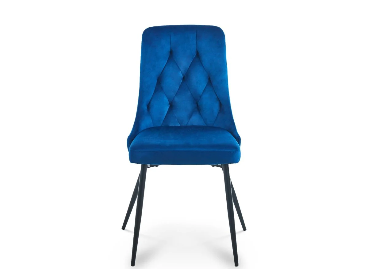 Lot de 4 chaises design en velours bleu OLVEA - Image 5