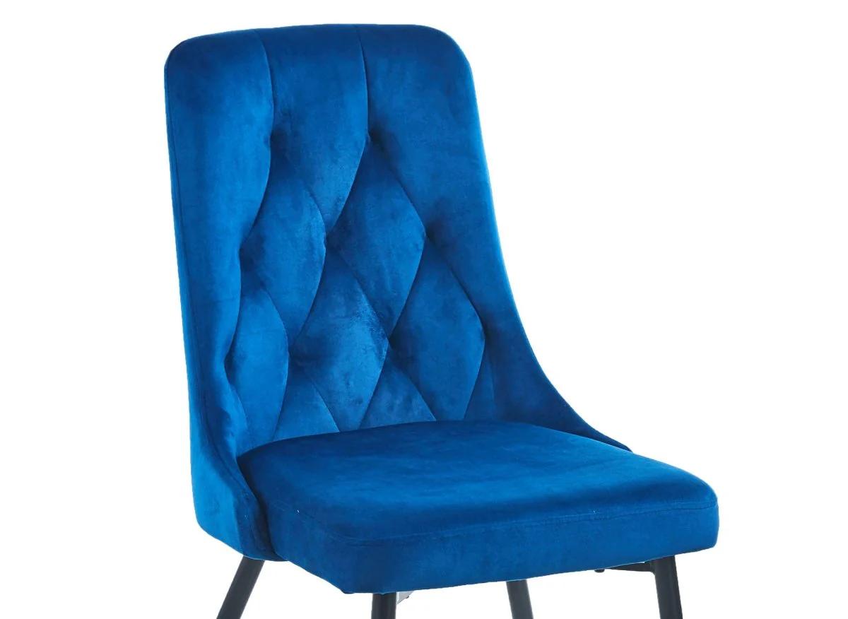 Lot de 4 chaises design en velours bleu OLVEA - Image 8