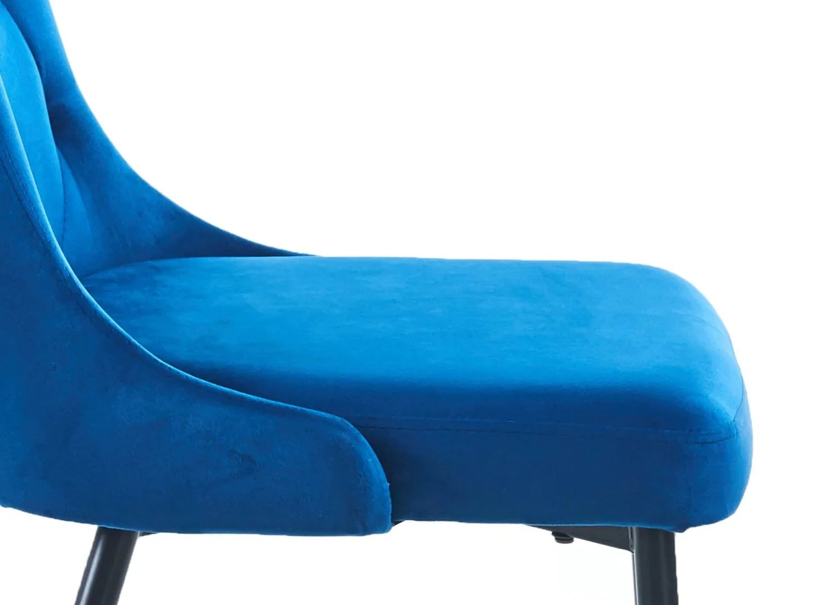 Lot de 4 chaises design en velours bleu OLVEA - Image 9