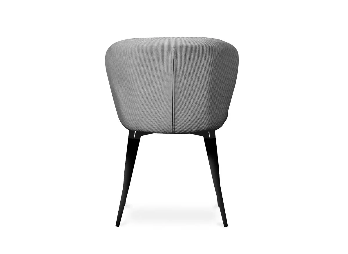 Lot de 4 chaises en velours côtelé gris DANIELA - Image 7