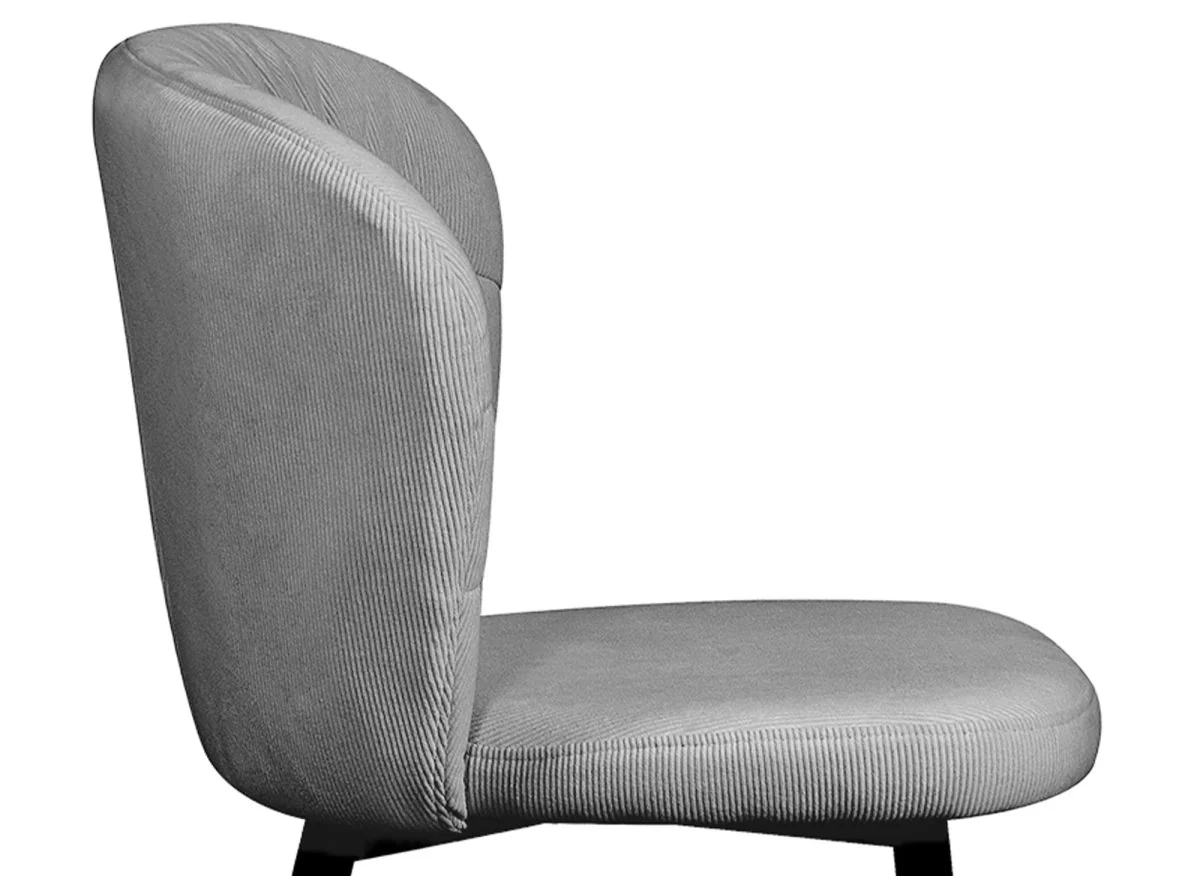 Lot de 4 chaises en velours côtelé gris DANIELA - Image 8
