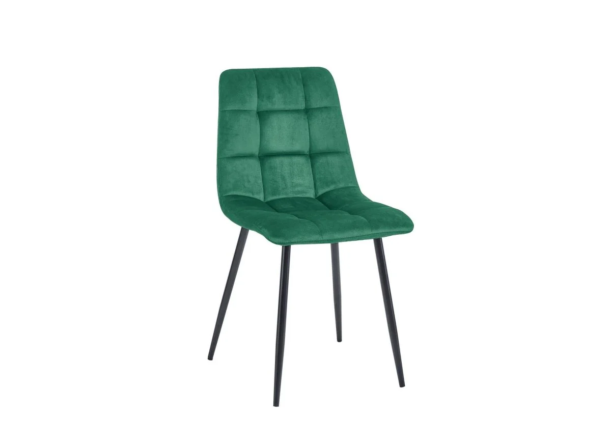 Lot de 4 chaises en velours vert capitonné JEREMI - Image 8