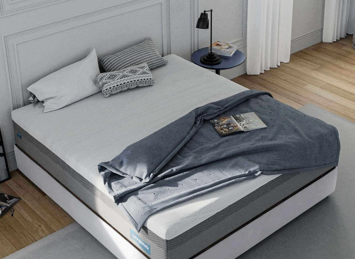Matelas HYBRID 140 x 190 cm ressorts ensachés et mémoire de forme épaisseur 26 cm - Image 3