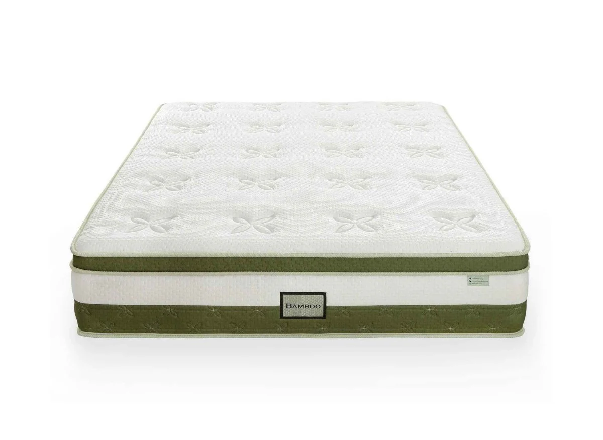 Matelas hybride BAMBOO 140 x 190 cm ressorts ensachés et mémoire de forme épaisseur 30 cm - Image 5