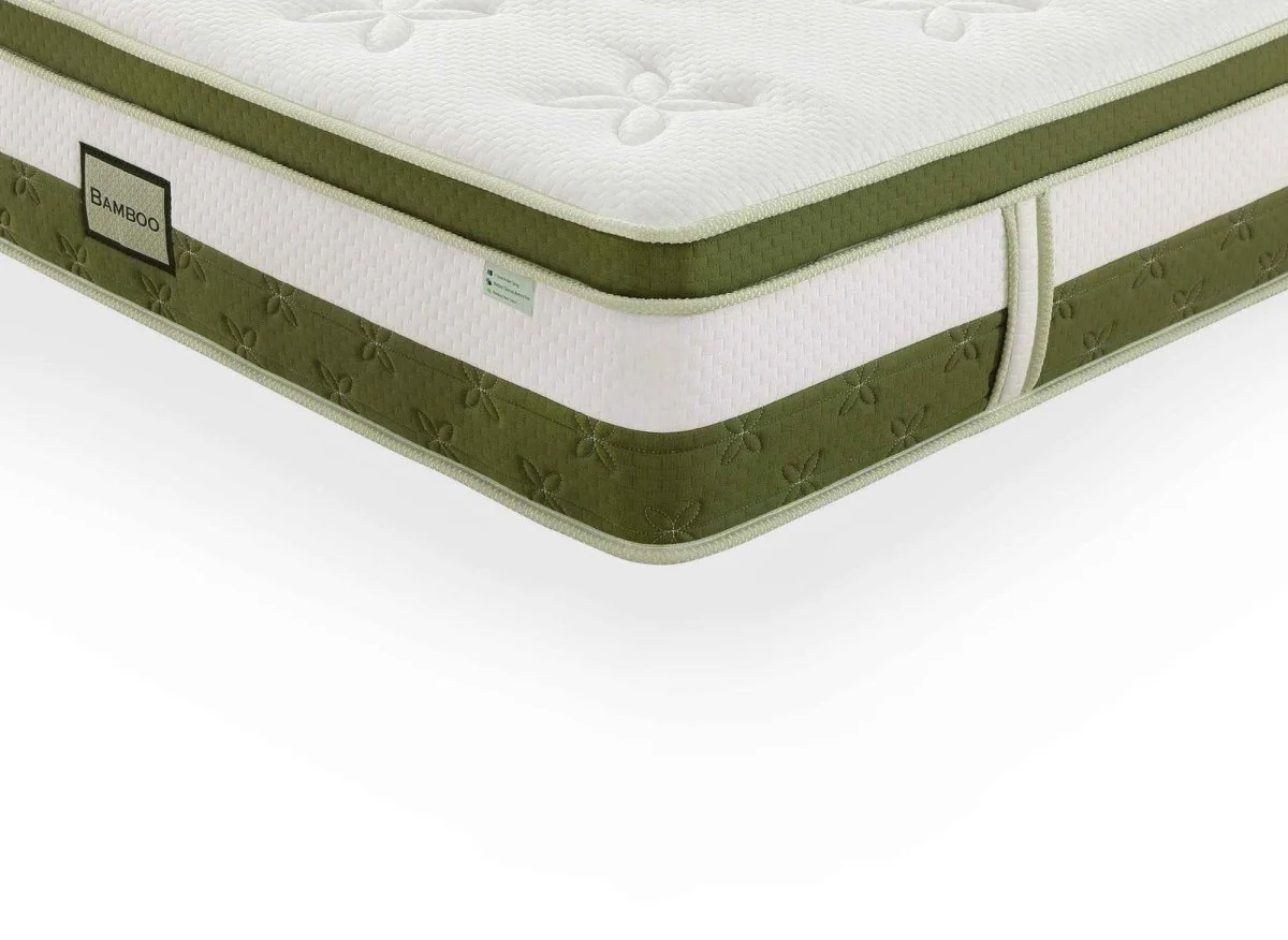 Matelas hybride BAMBOO 140 x 190 cm ressorts ensachés et mémoire de forme épaisseur 30 cm - Image 7