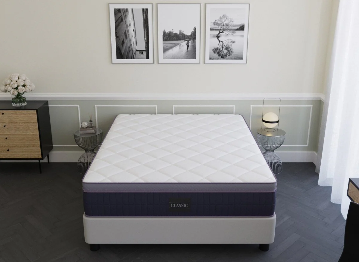 Matelas hybride CLASSIC 140 x 190 cm ressorts ensachés et mémoire de forme épaisseur 31 cm - Image 4