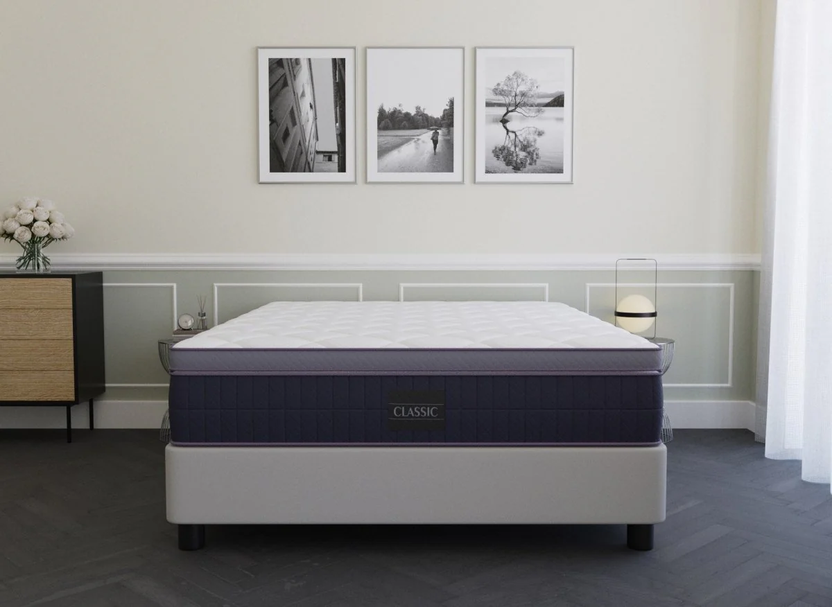 Matelas hybride CLASSIC 180 x 200 cm ressorts ensachés et mémoire de forme épaisseur 31 cm - Image 3