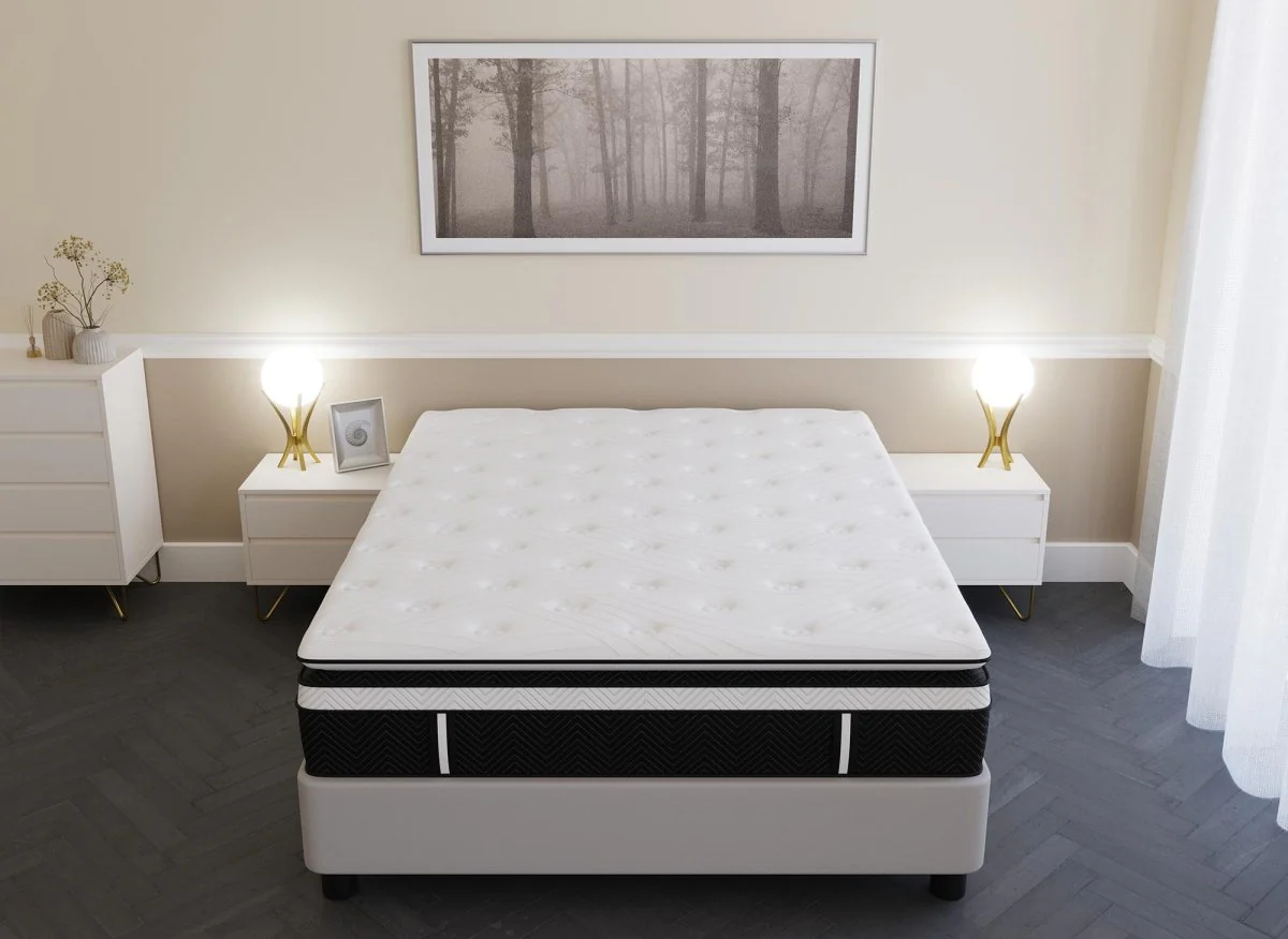 Matelas hybride mémoire de forme 160 x 200 cm épaisseur 35 cm - CLOUDY - Image 3
