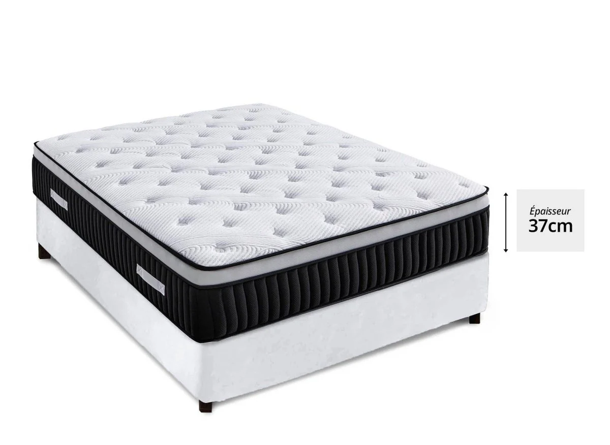 Matelas hybride mémoire de forme 160 x 200 cm épaisseur 37 cm - PILLOW - Image 2
