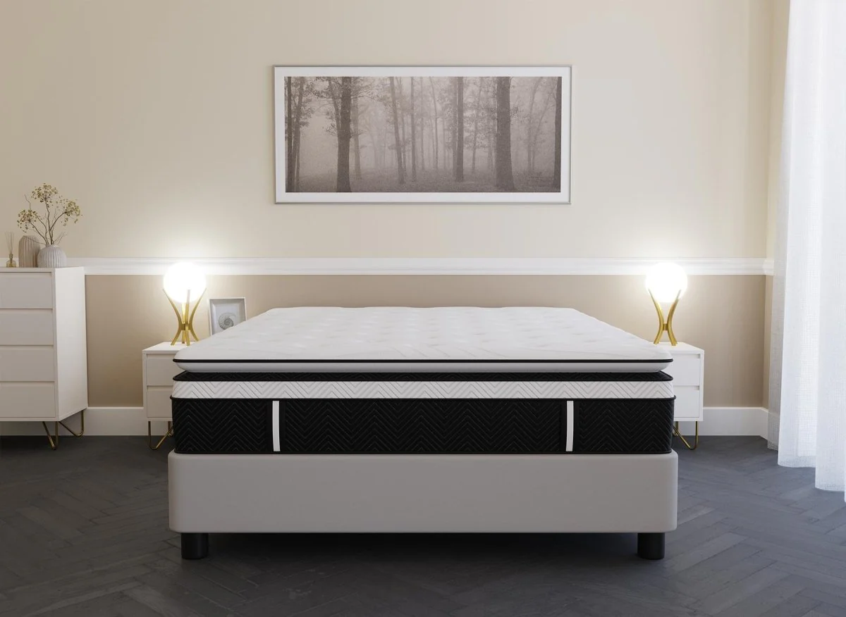 Matelas hybride mémoire de forme 180 x 200 cm épaisseur 35 cm - CLOUDY - Image 4