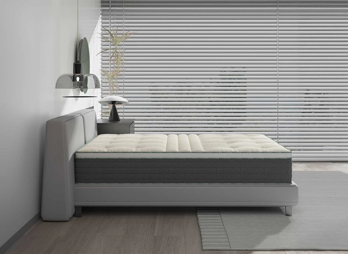 Matelas hybride NATURAL 140 x 190 cm ressorts ensachés et soie épaisseur 29 cm - Image 4