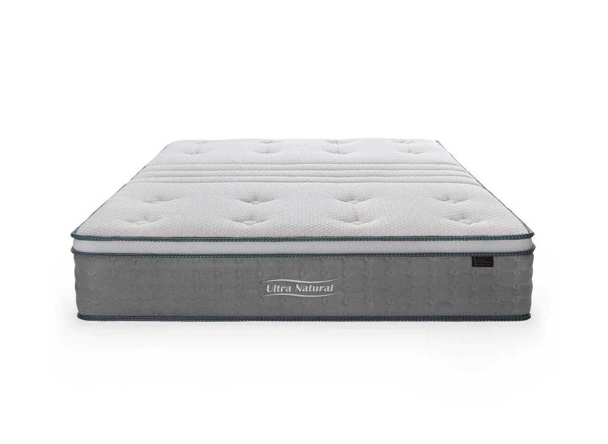 Matelas hybride NATURAL 140 x 190 cm ressorts ensachés et soie épaisseur 29 cm - Image 6
