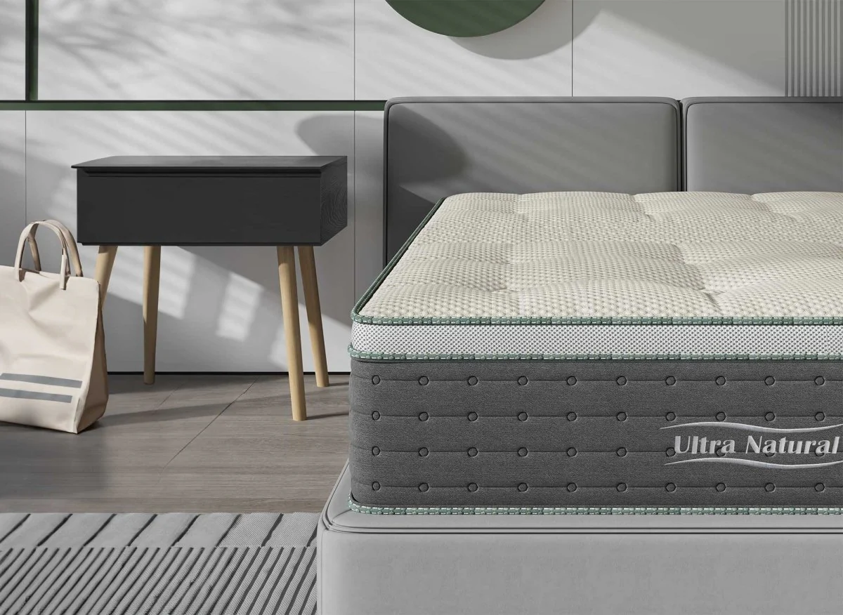 Matelas hybride NATURAL 160 x 200 cm ressorts ensachés et soie épaisseur 29 cm - Image 5