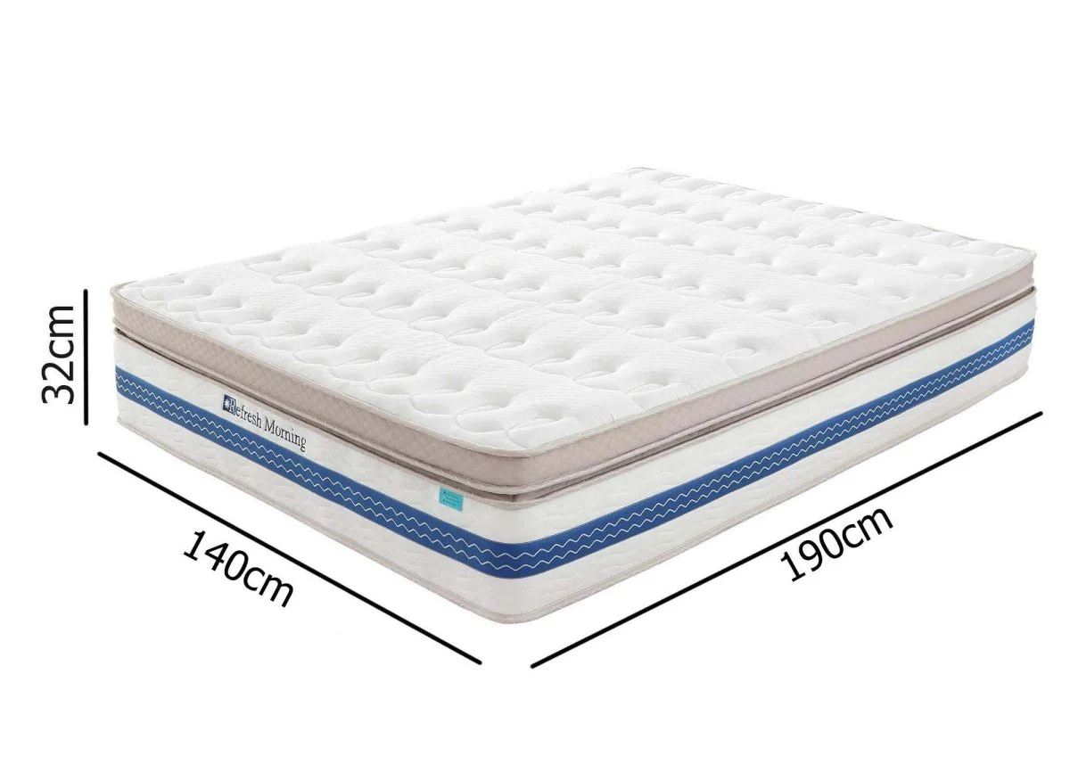 Matelas hybride REFRESH 140 x 190 cm ressorts ensachés et mémoire de forme épaisseur 32 cm - Image 10
