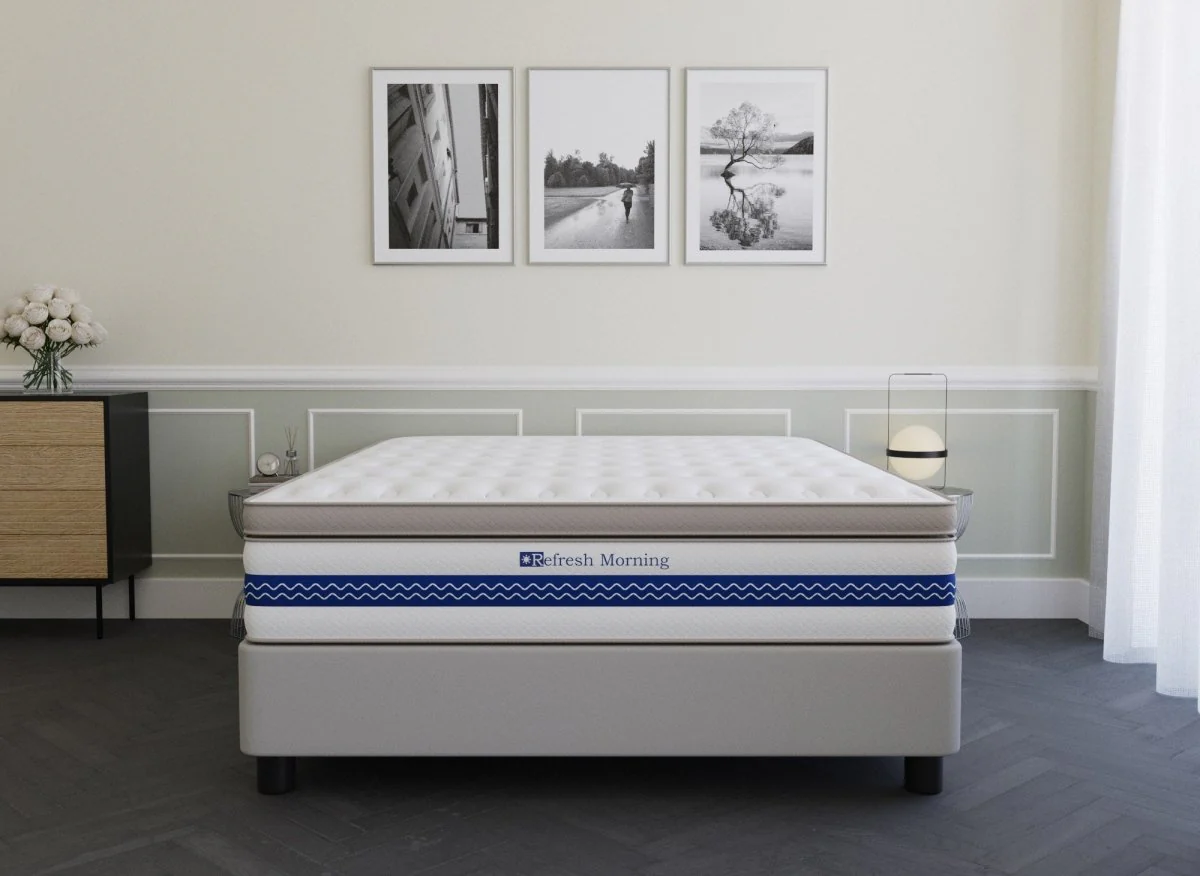 Matelas hybride REFRESH 160 x 200 cm ressorts ensachés et mémoire de forme épaisseur 32 cm - Image 3