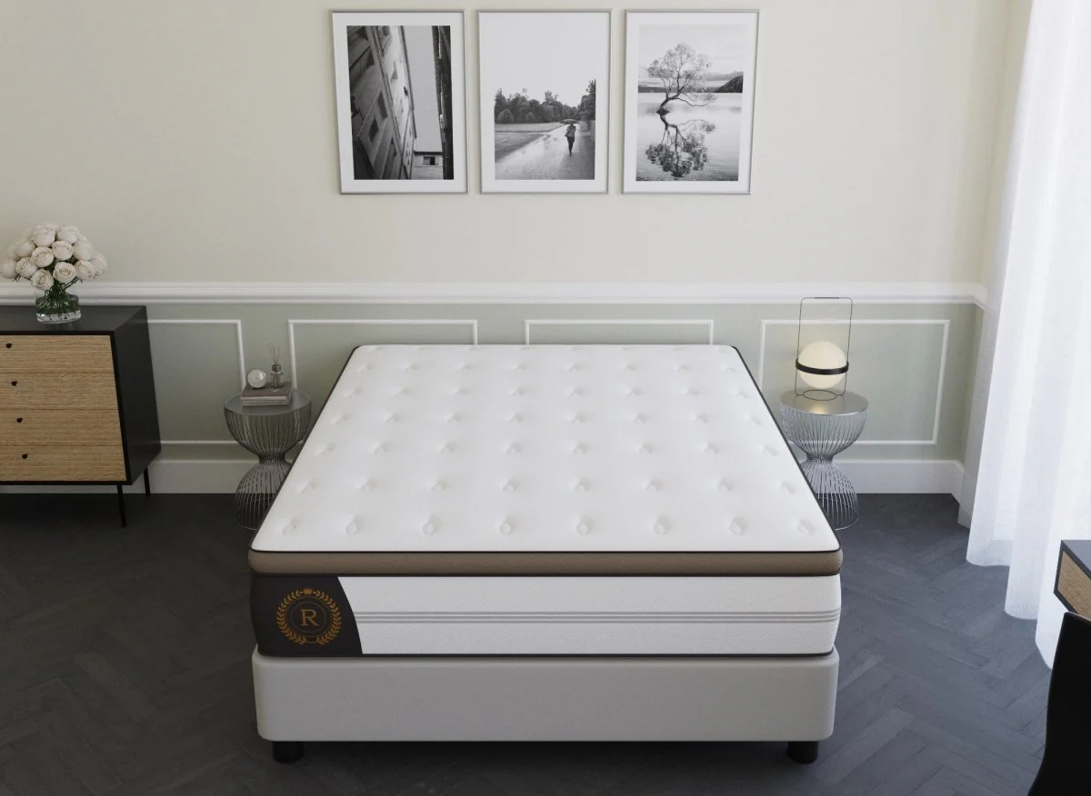 Matelas hybride ROYAL LUX 160 x 200 cm ressorts ensachés et mémoire de forme épaisseur 31 cm - Image 4
