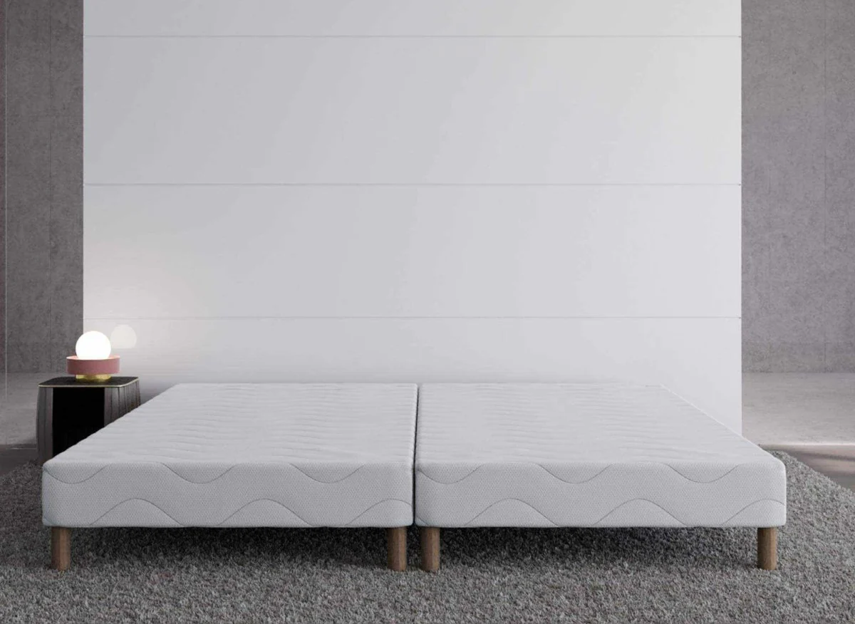 Sommier tapissier 140 X 190 cm + 8 pieds (2x 70x190cm) - Image 3