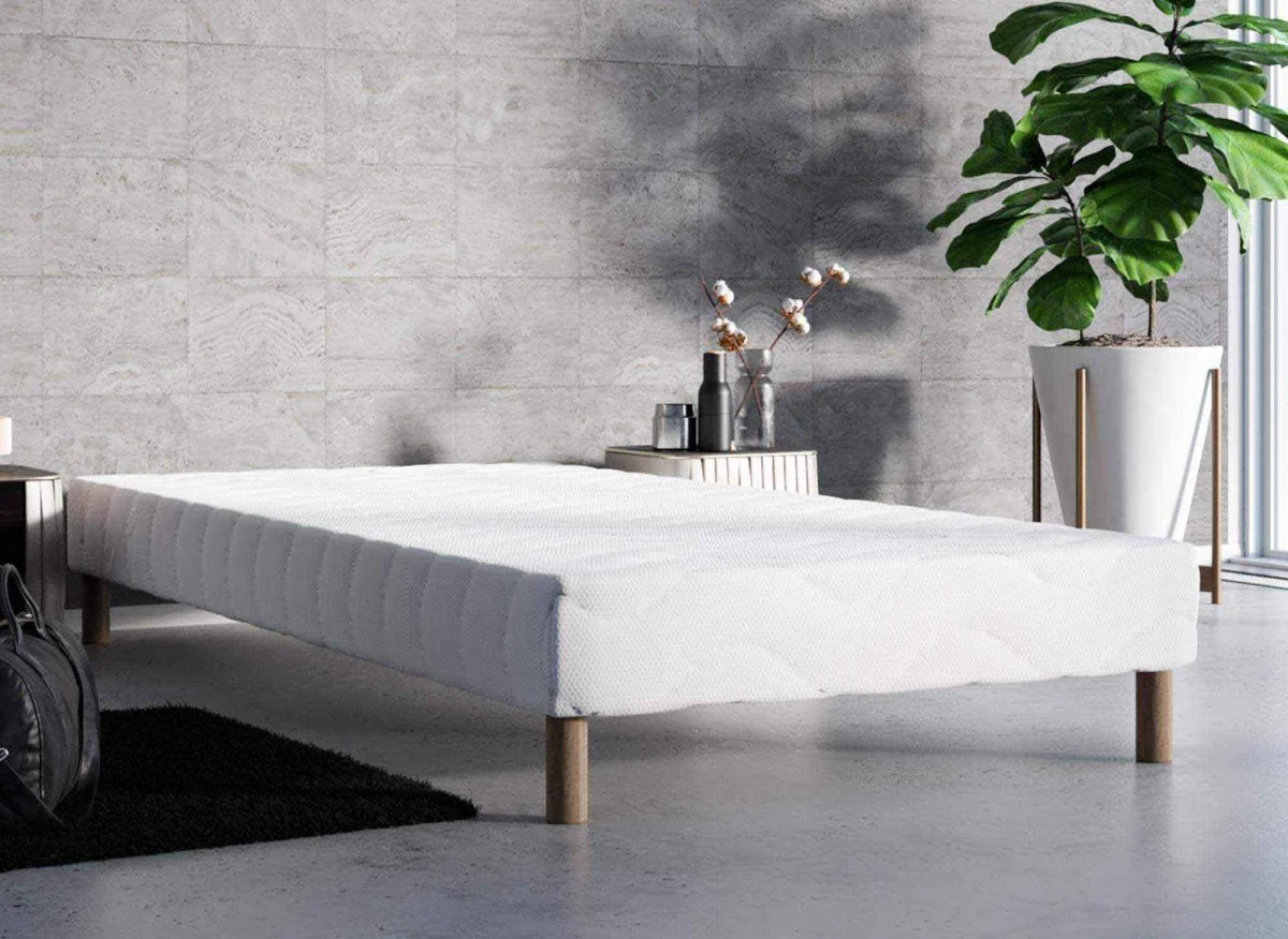 Sommier tapissier 90 x 200 cm + 4 pieds