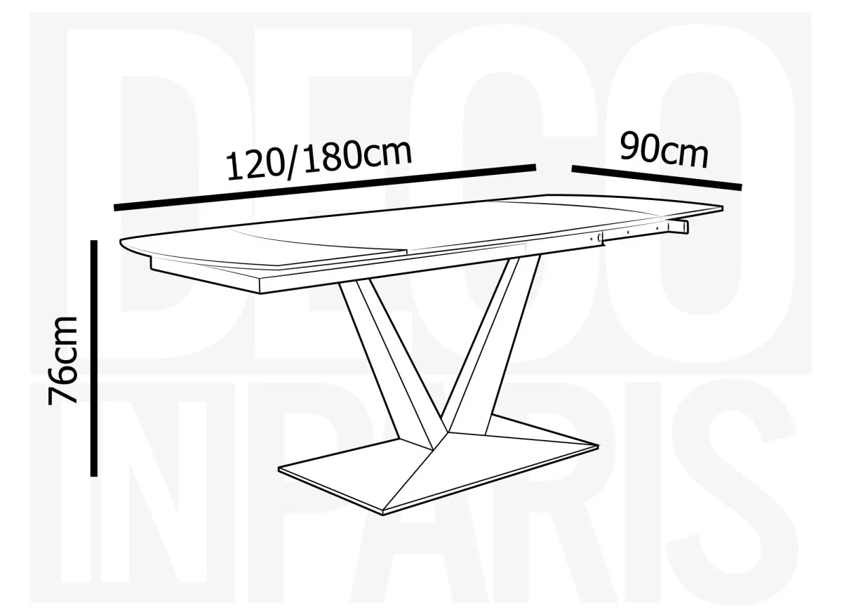 Table à manger extensible en céramique blanche 6-8 personnes ELIAD - Image 10
