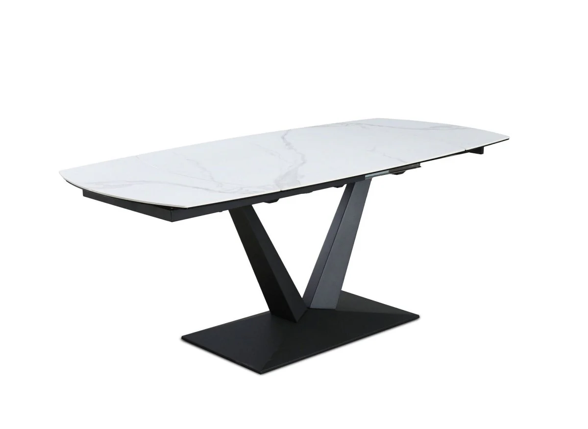 Table à manger extensible en céramique blanche 6-8 personnes ELIAD - Image 4
