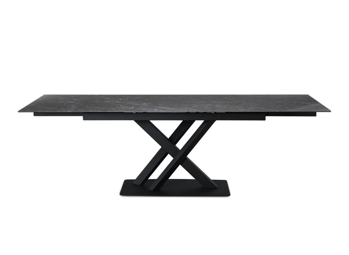Table à manger extensible en céramique noire 6-10 personnes ELEGANCE - Image 7