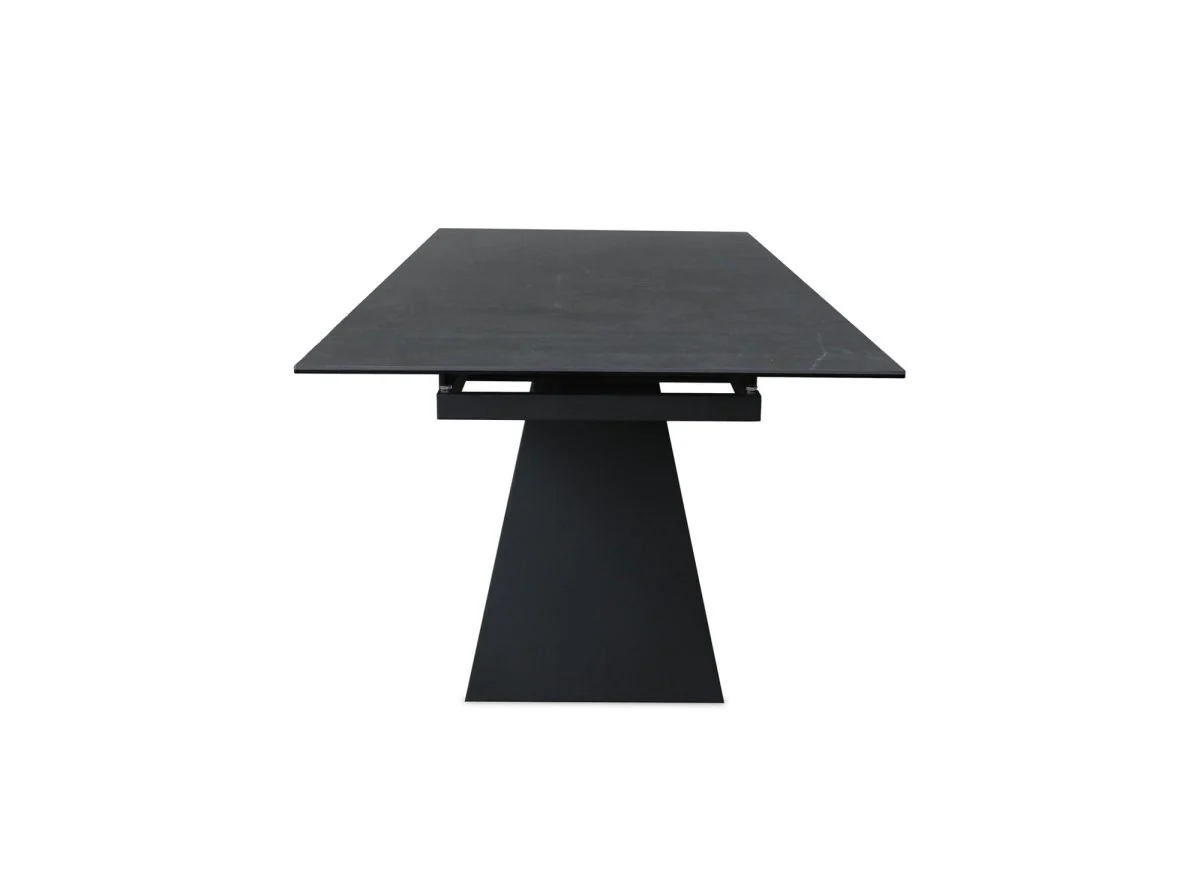 Table à manger extensible en céramique noire effet marbre GABRIEL - Image 9