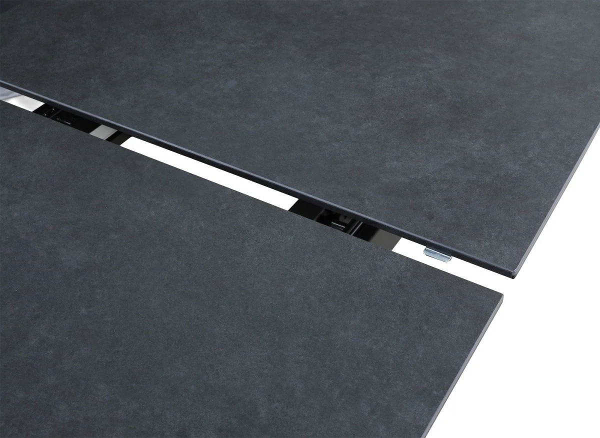 Table à manger extensible pieds métal marron plateau céramique MILANO - Image 8
