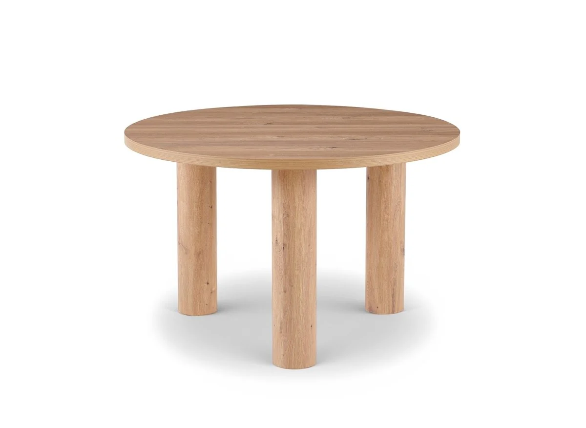 Table à manger ronde effet bois LORINA - Image 2