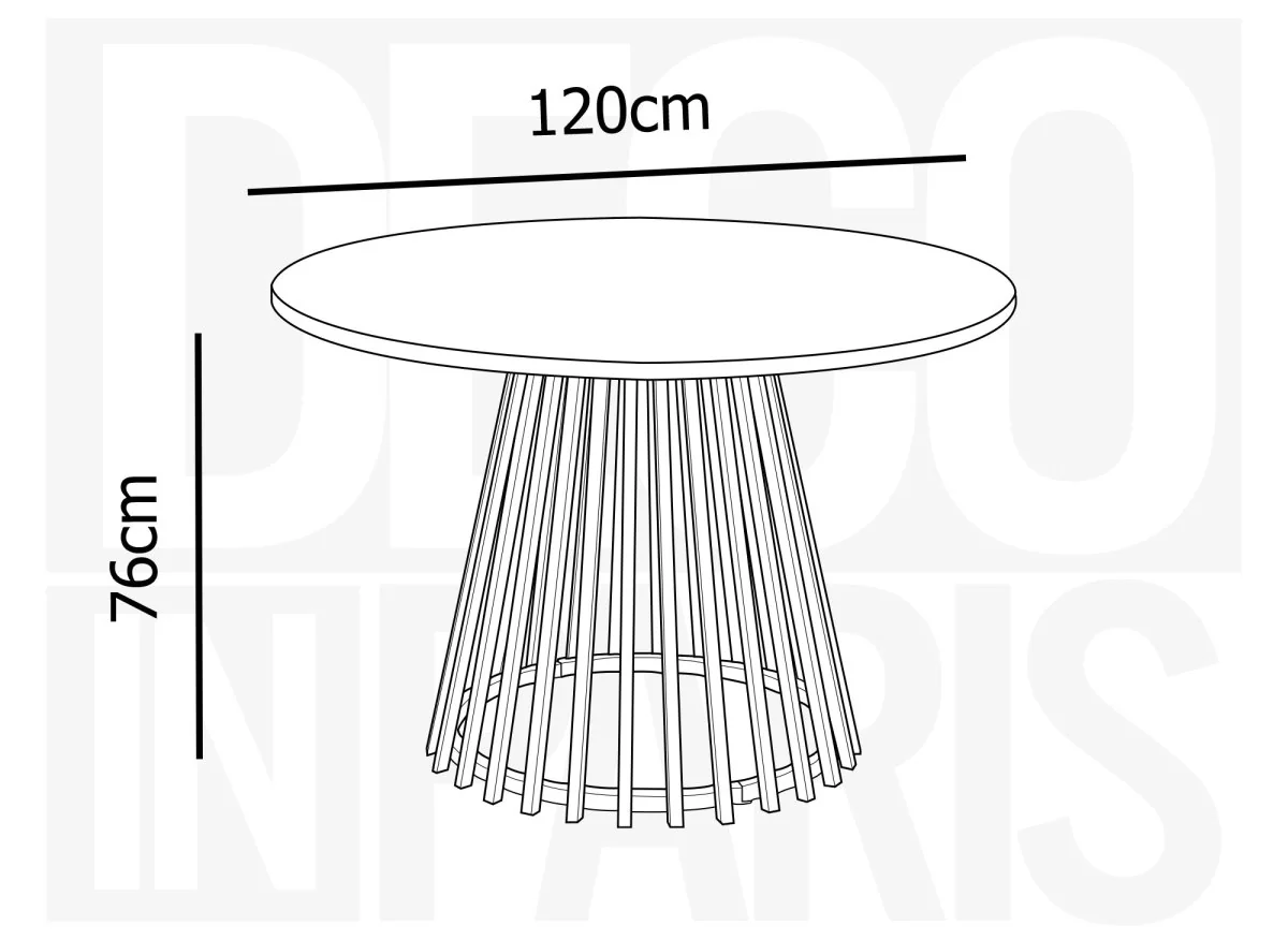 Table à manger ronde pied design HIBEA - Image 5