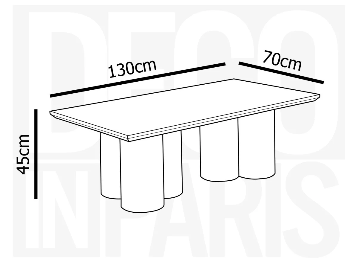 Table basse blanche pieds forme organique ROSALIA - Image 5