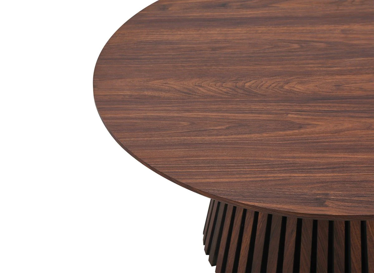 Table basse ronde en bois foncé HEKA - Image 3